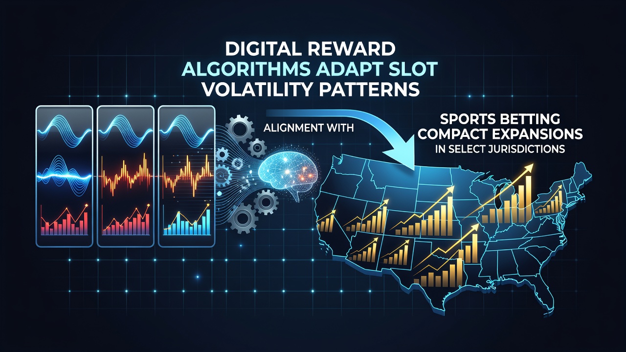 Digital interfaces showing slot game volatility metrics alongside sports betting compact data streams