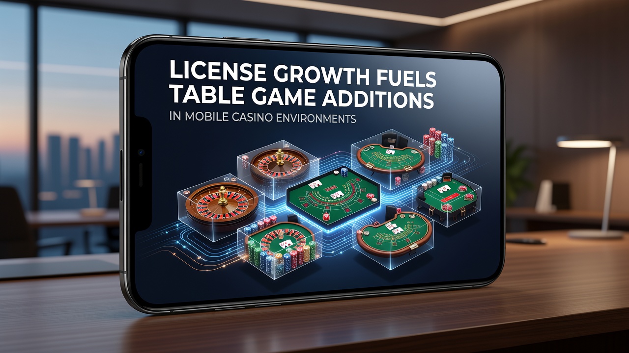 Growth chart illustrating license approvals alongside rising numbers of mobile table game titles in 2026