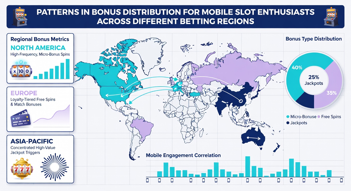 Data visualization showing bonus distribution trends for mobile slots across global betting regions in 2026