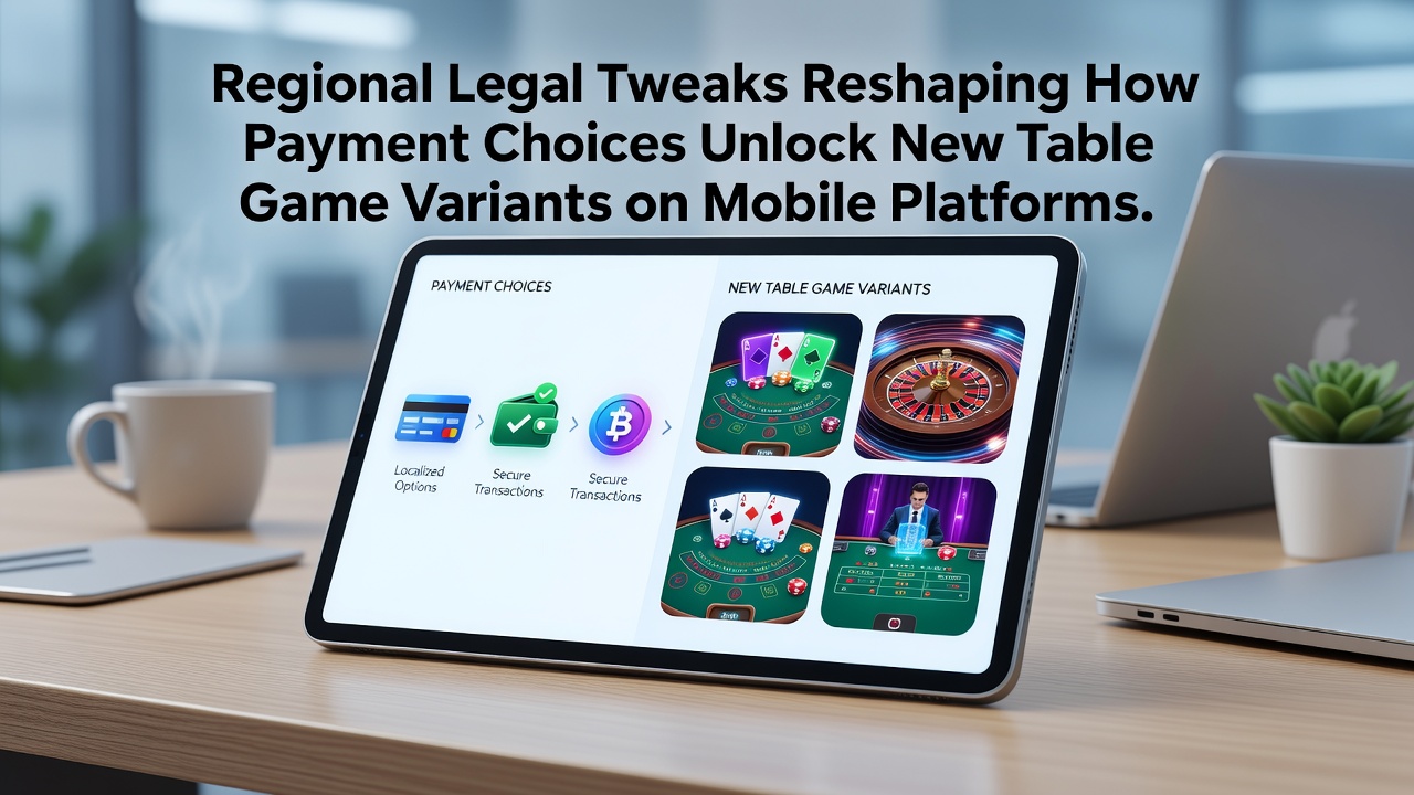Smartphone screen showing diverse table game interfaces unlocked through regional payment integrations
