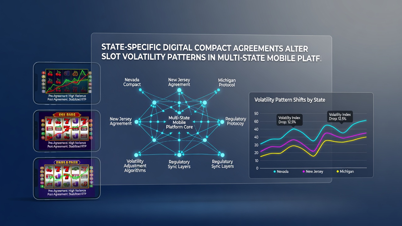 Dashboard view of slot volatility metrics varying by state compact requirements